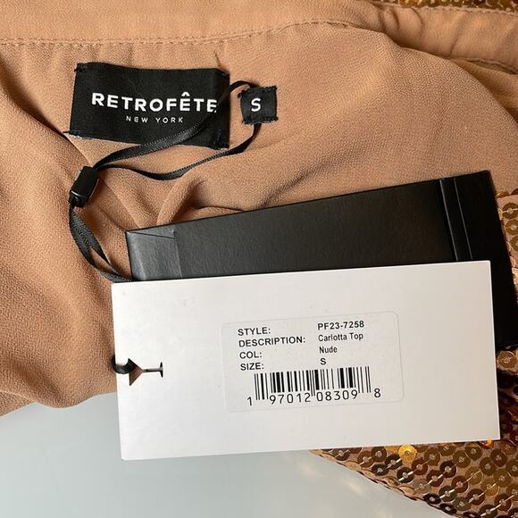 Retrofete Carlotta Savannah Sequin Embellished Long Sleeve Maxi Skirt Set XS/S - Picture 14 of 15